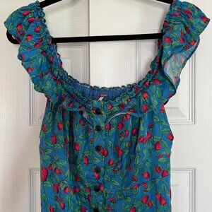Free People She's A Dream Maxi Dress in Berry Blue Size XL